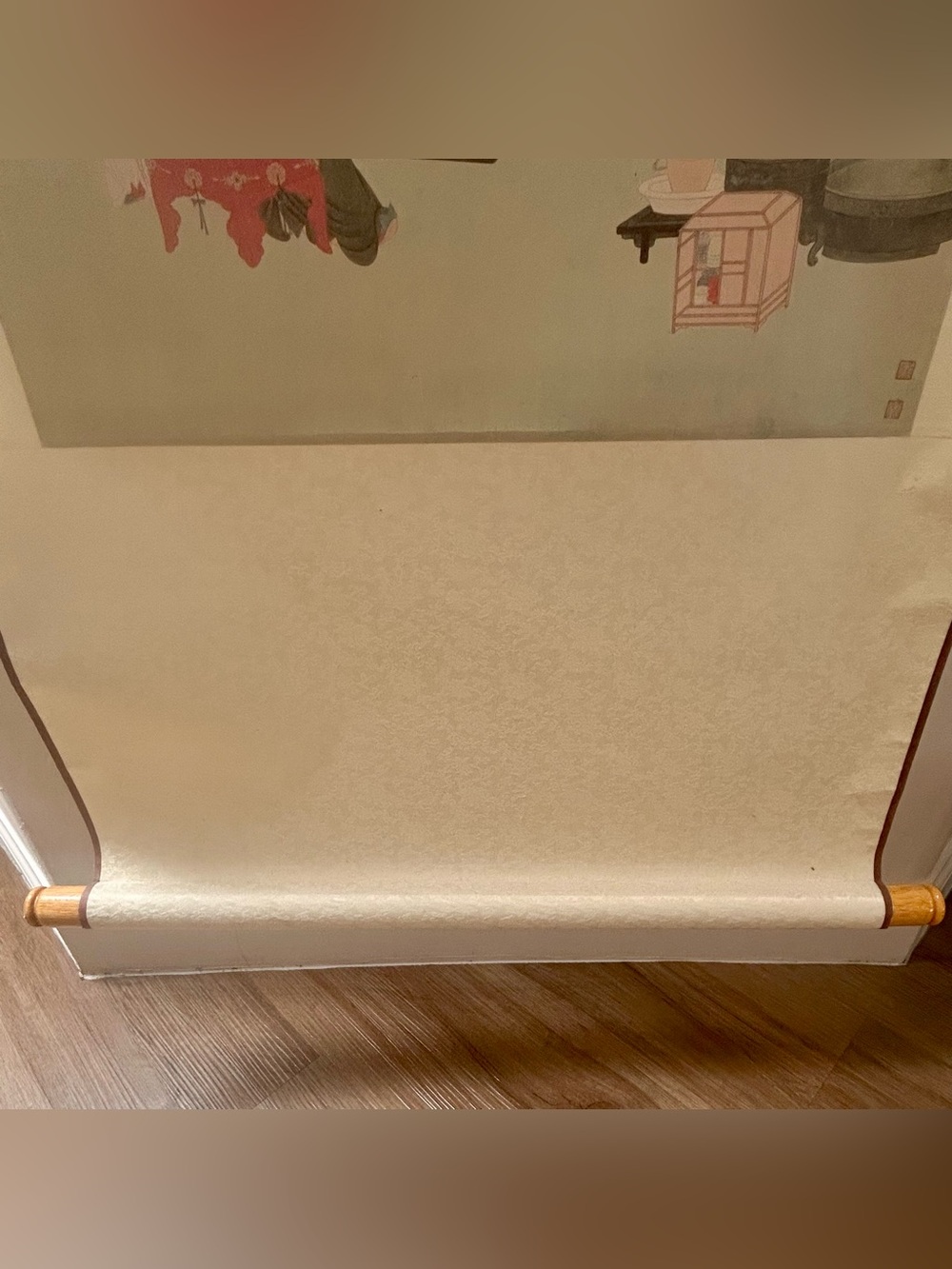 Vintage Chinese Scroll Painting - Gathering of Scholars - 68x21.5" - Picture 6 of 14